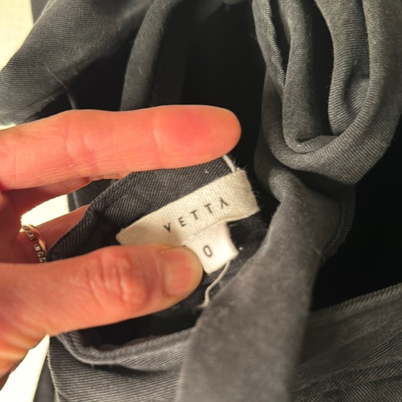 VETTA • The Apron Black 3-Way Tie Back Jumpsuit • Washed Black Grey Tencel • 0 - Picture 9 of 13